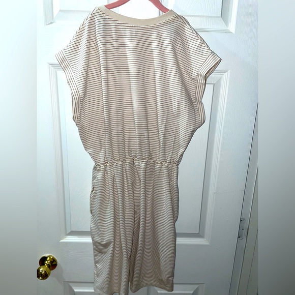 A New Day Medium Casual Dress Tan, Striped - Picture 5 of 5